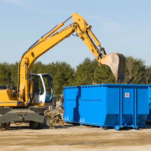 are there any restrictions on where a residential dumpster can be placed in Fairview